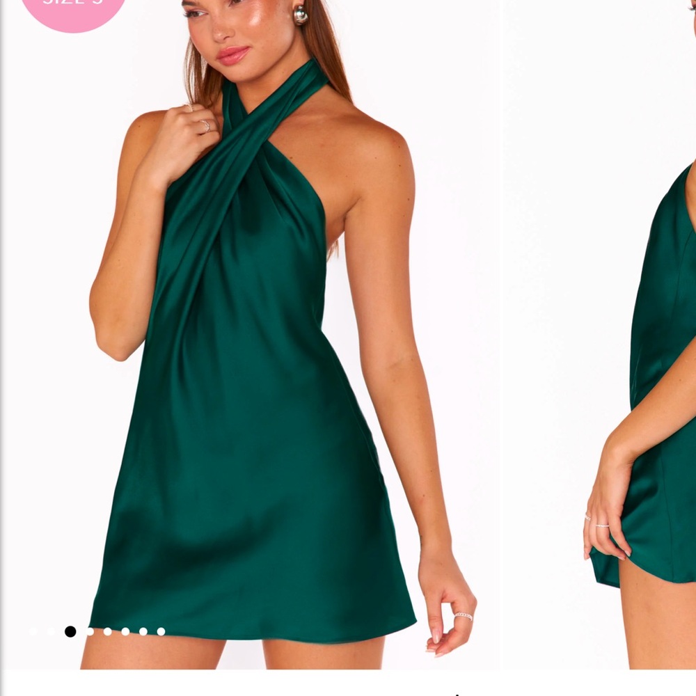 Emerald Halter Neck Dress